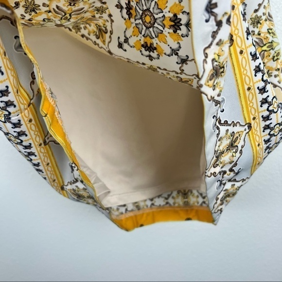 Lulus Dandy Lion Yellow Print Mini Dress S - Picture 7 of 11